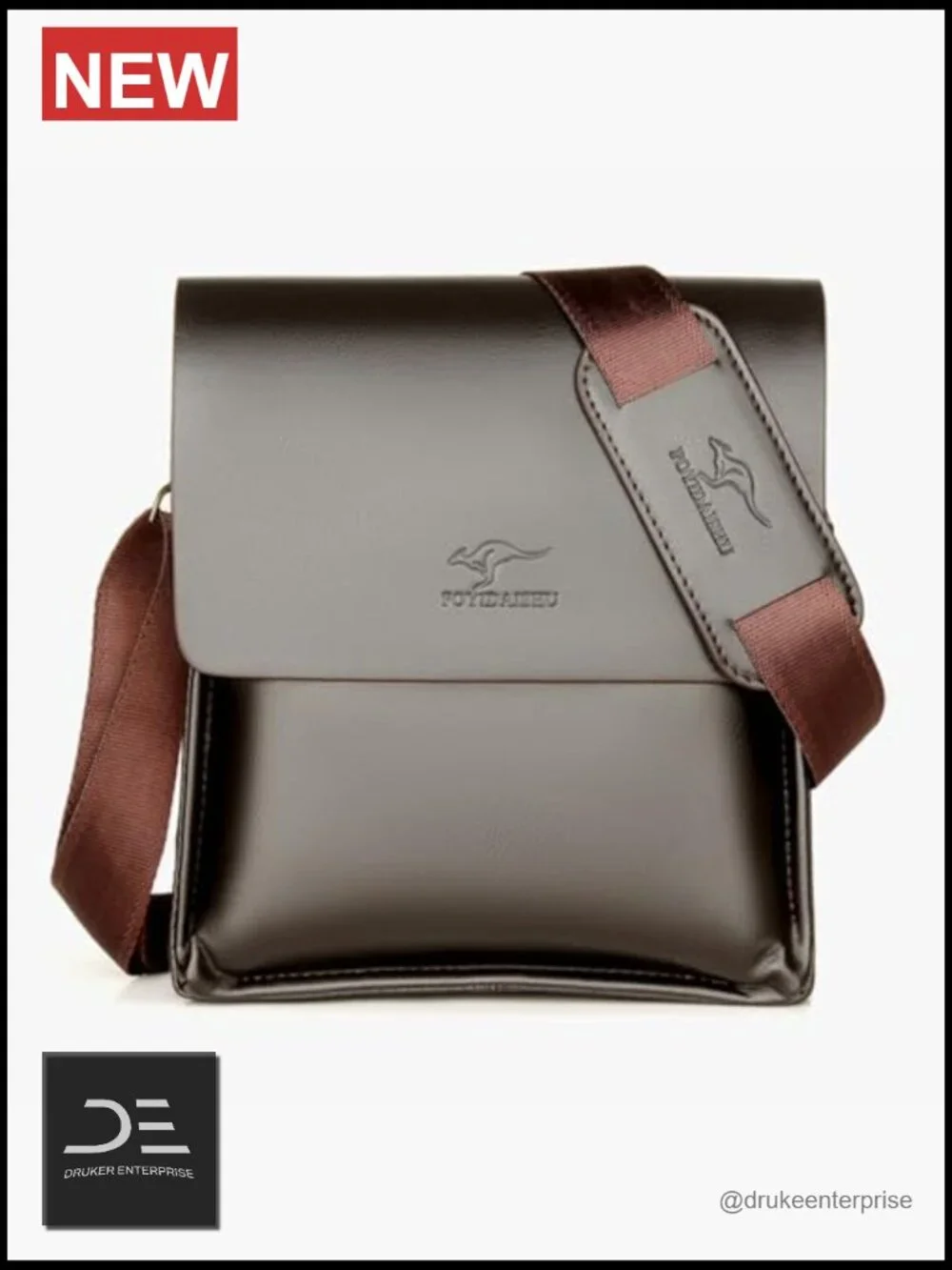 N/A leather messenger